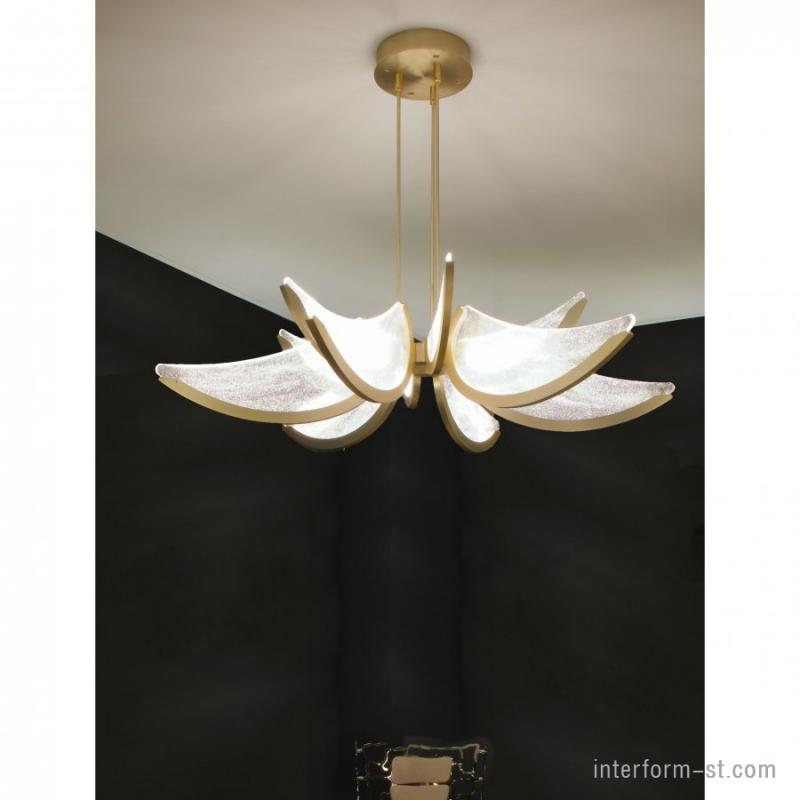 Настенный светильник IDL Angel 653/6+6 oro spazzolato opaco