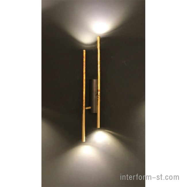 Настенный светильник IDL Flower miu 656/2A oro antico opaco