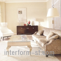 Итальянские гостиные SELVA, кресло 1718, диван 1716, столик 3747