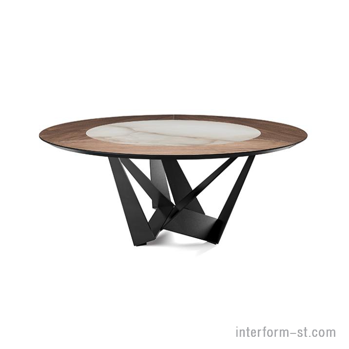 Стол SKORPIO (Ker-Wood Round), СATTELAN купить от фабрики CATTELAN в компании Interform studio с доставкой по России