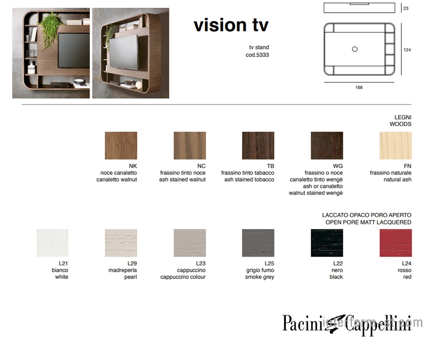 Итальянская ТВ панель VISION, PACINI&CAPPELLINI