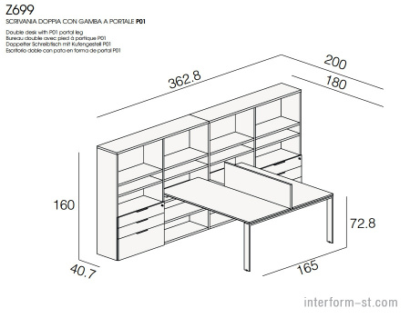 Мебель для кабинета Z699, ZALF купить от фабрики ZALF в компании Interform studio с доставкой по России