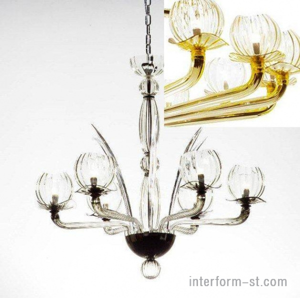 Люстра IDL  558/6 Gold mirrored with paglierino