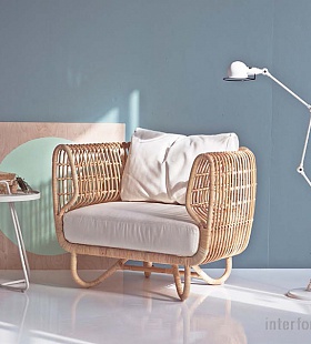 Мебель из Дании Сane-Line, кресло NEST, столик  ON-THE-MOVE