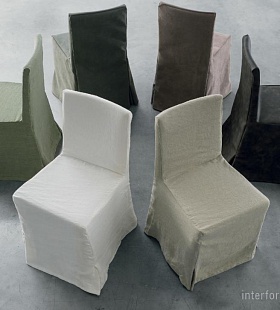 Итальянский стул TIFFANY с юбкой из ткани, TOMASELLA