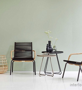 Мебель из Дании Сane-Line, кресло SIDD, стол ON-THE-MOVE, корзина SWEEP