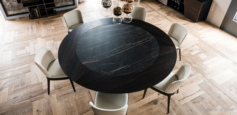 Стол SKORPIO (Ker-Wood Round), СATTELAN купить от фабрики CATTELAN в компании Interform studio с доставкой по России