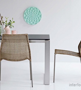 Мебель из Дании Сane-Line, кресло TWIST, стол EDGE