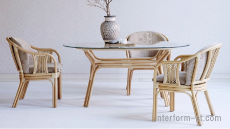 Мебель для улицы Sika, коллекция Rattan Classics, Carmen Zita кресло, Spisebord стол купить от фабрики SIKA в компании Interform studio с доставкой по России