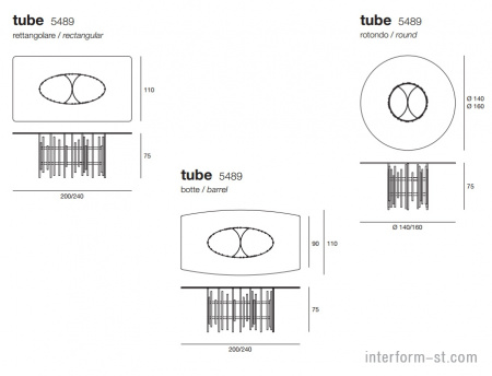 Стол TUBE, PACINI&CAPPELLINI купить от фабрики PACINI&CAPPELLINI в компании Interform studio с доставкой по России