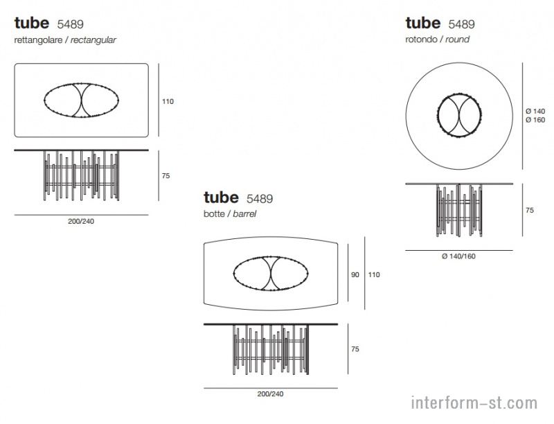 Стол TUBE, PACINI&CAPPELLINI купить от фабрики PACINI&CAPPELLINI в компании Interform studio с доставкой по России