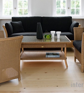 Мебель из Дании Sika, коллекция Rattan Classics, Duo диван, Largo журнальный стол