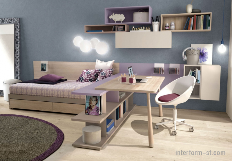 Мебель для подростка art. Z566, YOUNG SOLUTION, ZALF купить от фабрики ZALF в компании Interform studio с доставкой по России