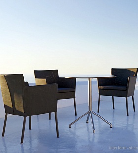 Мебель из Дании Сane-Line, кресло MIRAGE, стол AVENUE